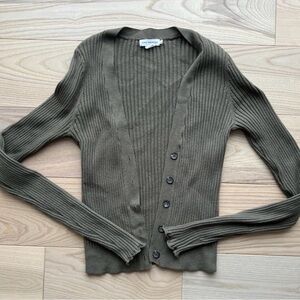 Good American Green Cardigan